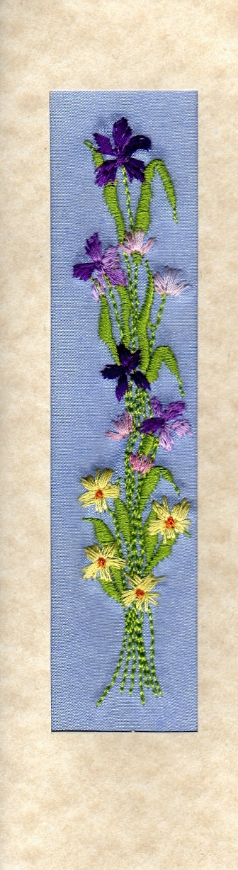 Iris with tulips bookmark
