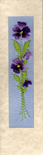 Load image into Gallery viewer, Blue or purple pansy bookmark
